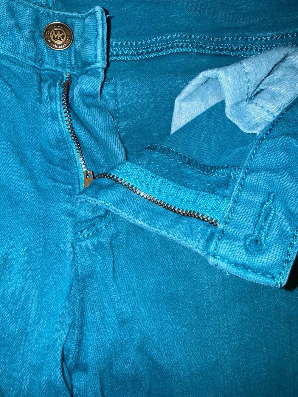 Michael Kors Teal Colored Skinny Jeans Size 8